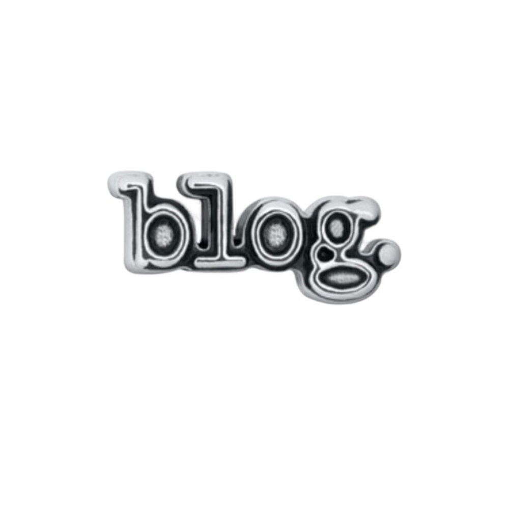 Origami Owl Silver BLOG Charm